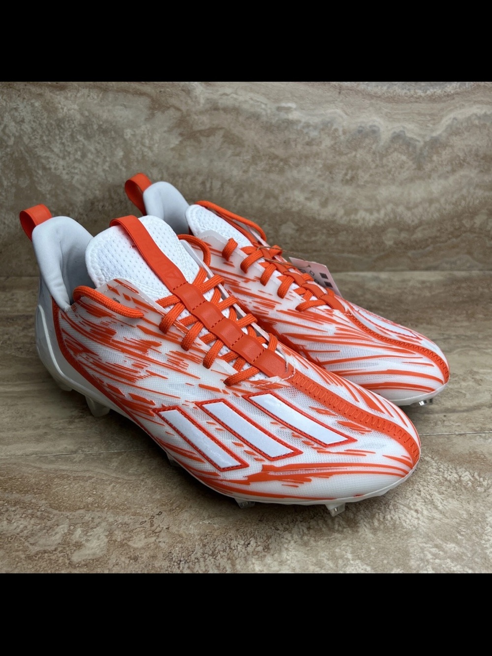 Adidas Adizero White Orange Football Cleats GZ6913